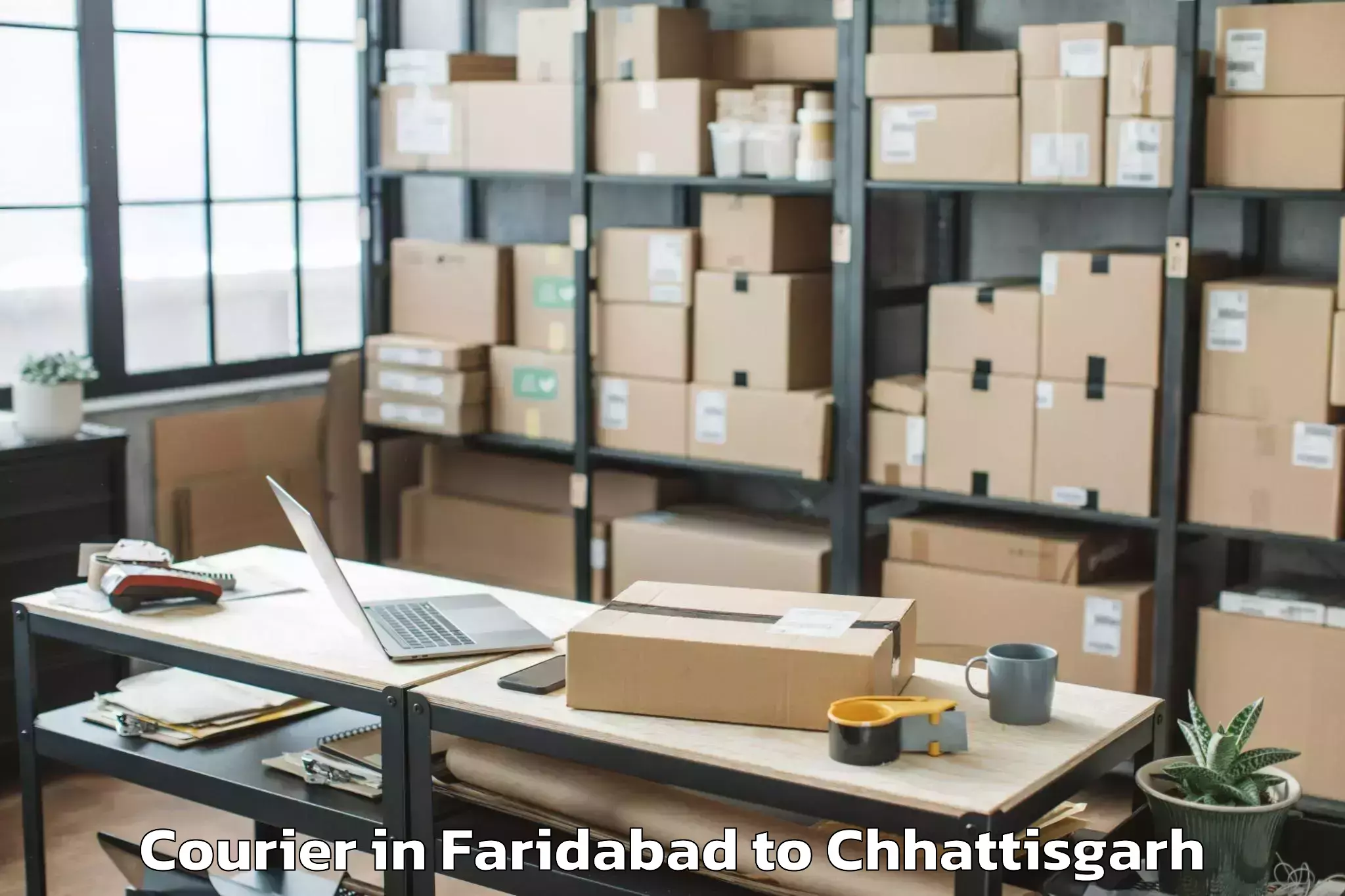 Faridabad to Arang Courier Booking